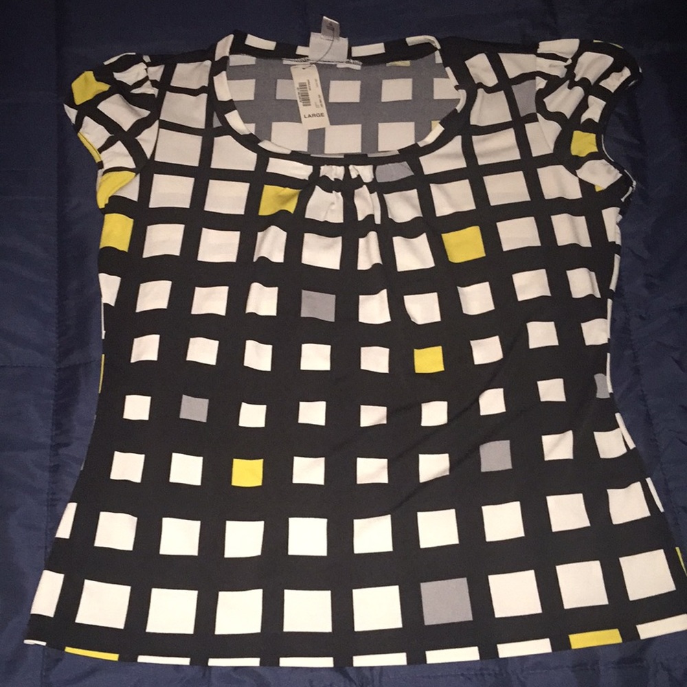 Worthington blouse stretchy size large NWT